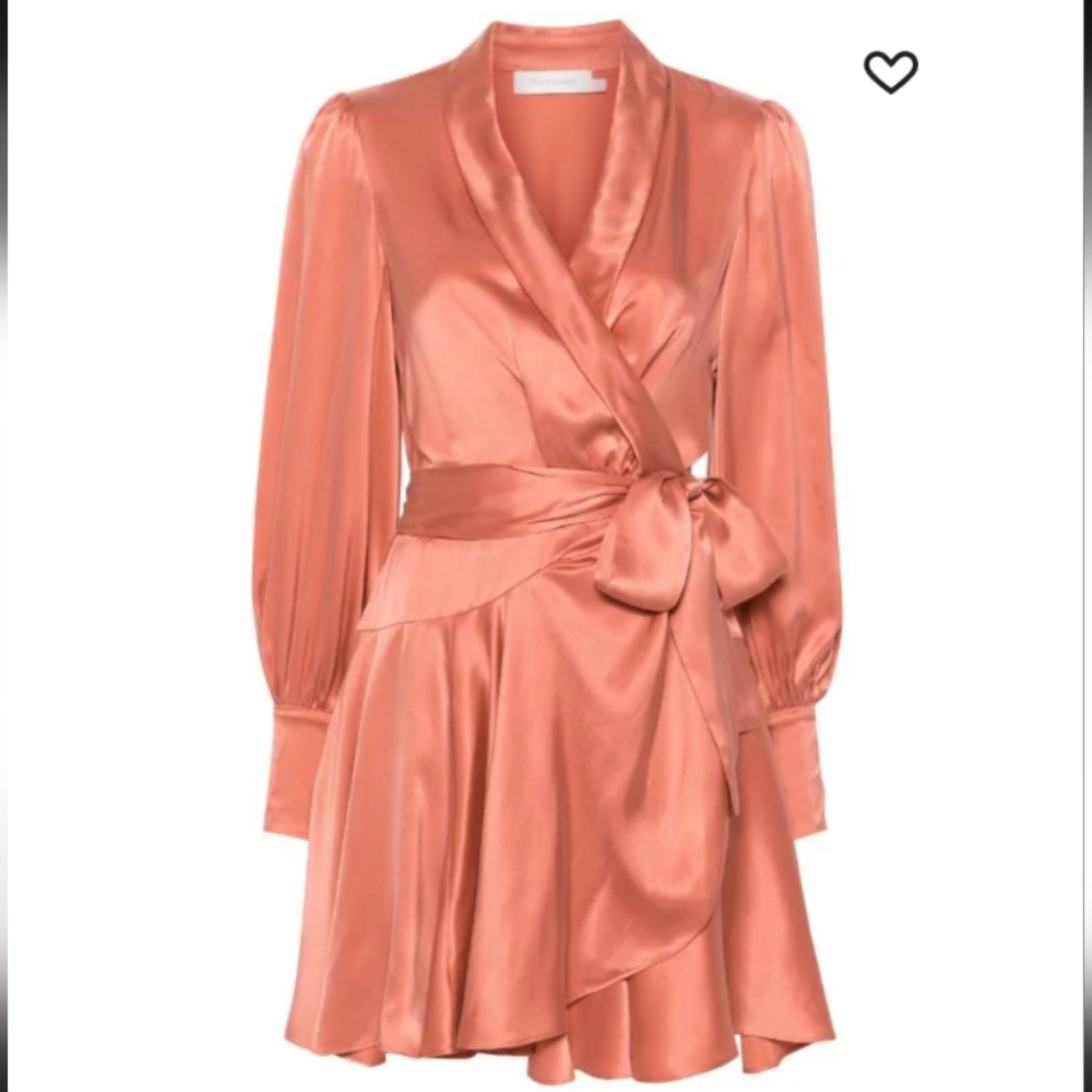 Zimmermann Silk Mini Wrap Dress
